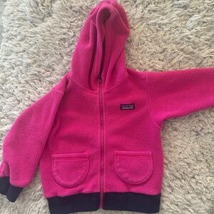 Patagonia Baby Synchilla Fleece Cardigan Pink Size 2T